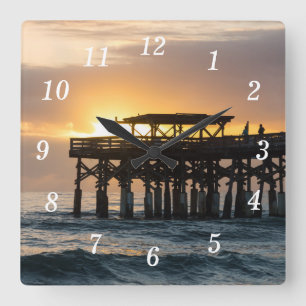 Horloge Carrée Coupe de cacao