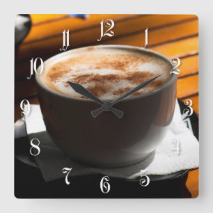 Horloge Carrée Coupe de café