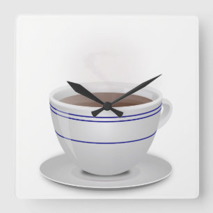 Horloge Carrée Coupe de Coffee