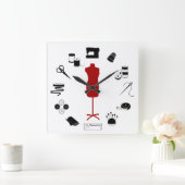 Horloge Carrée Couper à droite (Maison)