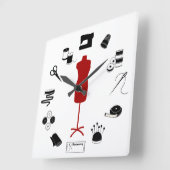 Horloge Carrée Couper à droite (Angle)