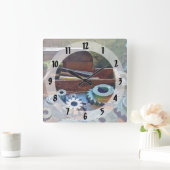 Horloge Carrée Couper au-dessus du reste (Maison)