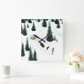 Horloge Carrée Couper l'arbre (Maison)