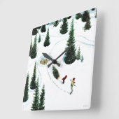 Horloge Carrée Couper l'arbre (Angle)