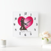 Horloge Carrée Couples nouvellement épousés (Maison)