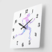 Horloge Carrée Coureur (Angle)