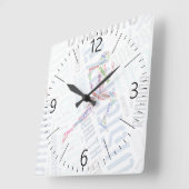 Horloge Carrée Coureur (Angle)