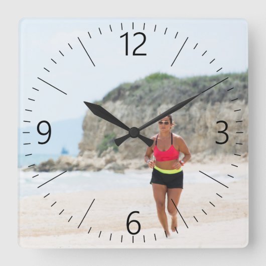Horloge Carrée Coureur (Recto)