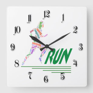 Horloge Carrée Coureur