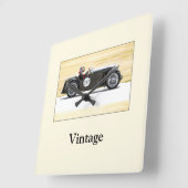 Horloge Carrée Course vintage (Angle)