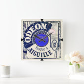 Horloge Carrée Couverture vintage (Maison)