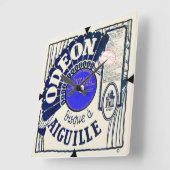Horloge Carrée Couverture vintage (Angle)