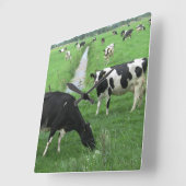 Horloge Carrée Cow Clock (Angle)