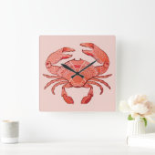 Horloge Carrée Crabe de style (Maison)