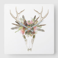 Crâne et fleurs de cerfs
