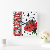 Horloge Carrée Create Clock (Maison)