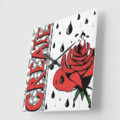 Horloge Carrée Create Clock (Angle)