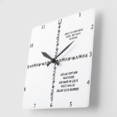 HORLOGE CARRÉE CREATE YOUR   CLOCK SQUARE WALL (Angle)
