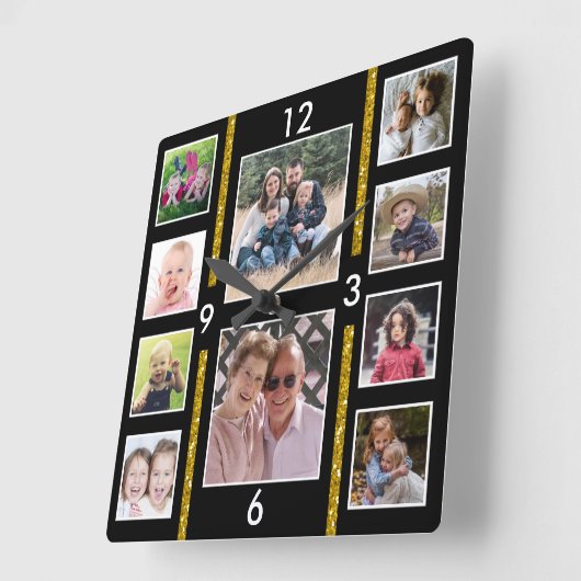 Horloge Carrée Create Your Own (Angle)