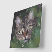 Horloge Carrée Create Your Own Custom Pet Photo Square Wall Clock (Angle)