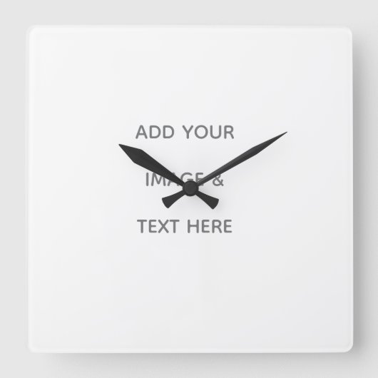 Horloge Carrée Create Your Own white  (Recto)