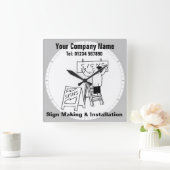 Horloge Carrée Création et installation de panneaux. Bureau des f (Maison)