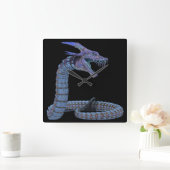 Horloge Carrée Creator Snake Blue (Maison)