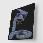 Horloge Carrée Creator Snake Blue (Angle)