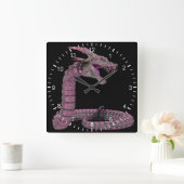 Horloge Carrée Creature Snake Pink (Maison)