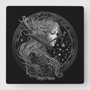 Horloge Carrée Créez votre propre astrologie mystique Virgo Zodia