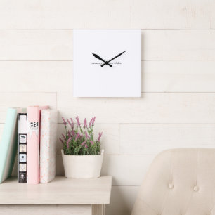 Horloge Carrée créez votre propre blanc