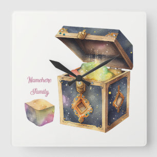 Horloge Carrée Créez votre propre boîte magique & Gem