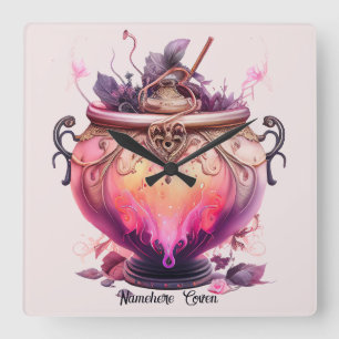 Horloge Carrée Créez votre propre cauldron de potion de feu