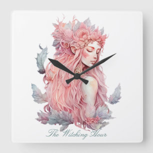 Horloge Carrée Créez Votre Propre Déesse de la Magie de l'Amour L