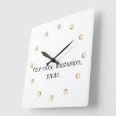 Horloge Carrée Créez votre propre design (Angle)