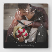 Horloge Carrée Créez votre propre photo (Recto)