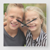 Horloge Carrée Créez votre propre photo (Recto)