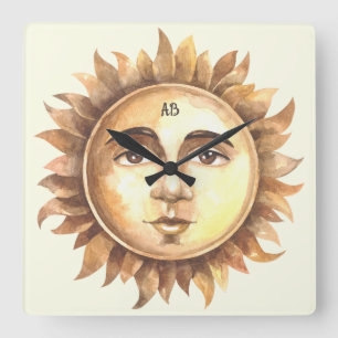 Horloge Carrée Créez votre propre Sun complet