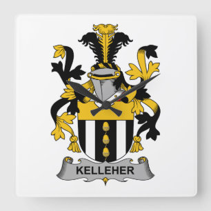 Horloge Carrée Crête de famille de Kelleher