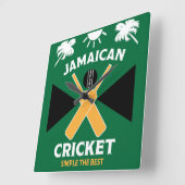 Horloge Carrée Cricket jamaïcain (Angle)