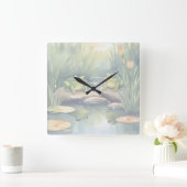 Horloge Carrée Croaking time (Maison)