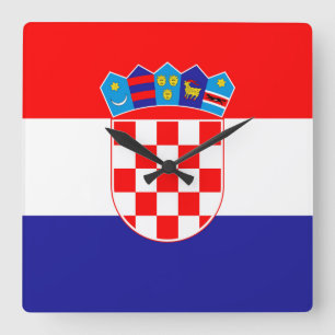 Horloge Carrée Croatia Flag