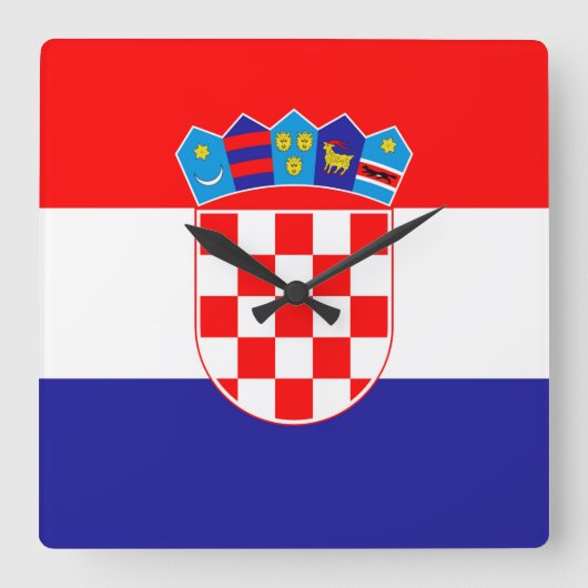 Horloge Carrée Croatia Flag (Recto)