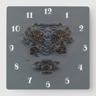 Horloge Carrée Crocodile