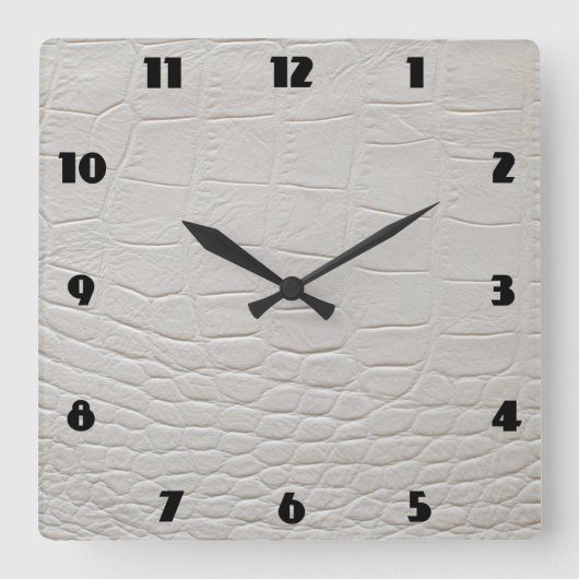 HORLOGE CARRÉE CROCODILE ROCK CLOCK (Recto)