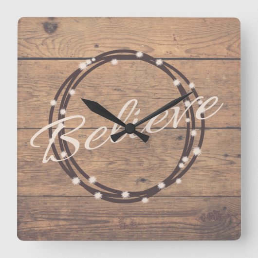 Horloge Carrée Croire (Recto)