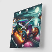 Horloge Carrée Croisière nocturne dans une canne chaude classique (Angle)