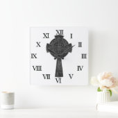 Horloge Carrée Croix celtique (Maison)