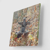 Horloge Carrée Croix dans les bois (Angle)