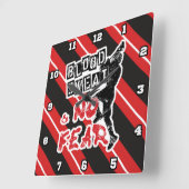 Horloge Carrée Crosse, Sang, Sueur et Sans Peur (Angle)